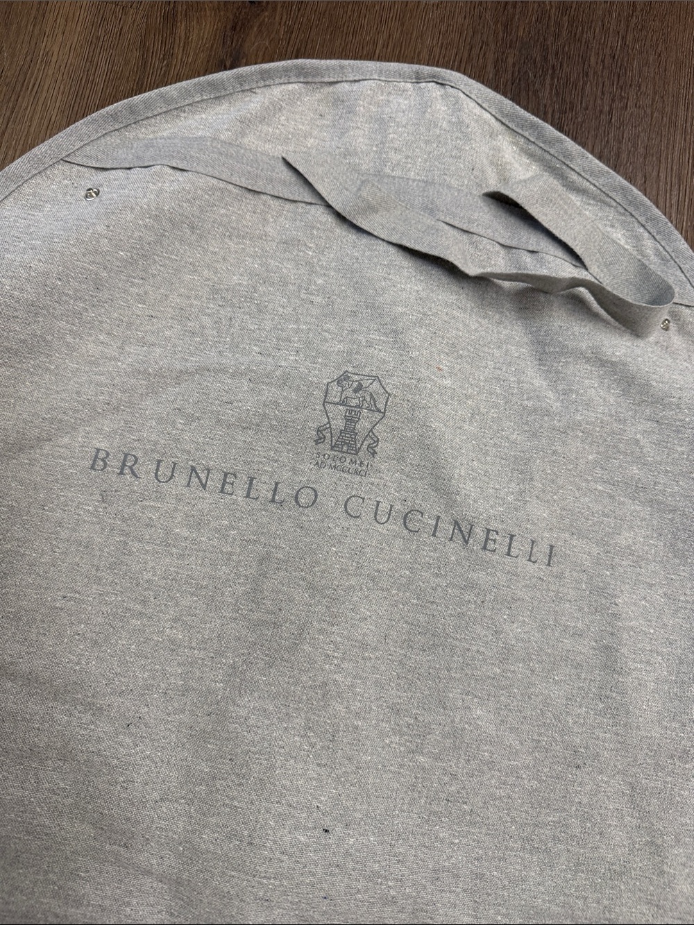 Brunello Cucinello Gray Linen Small Travel Garment Bag for Tops Blazers